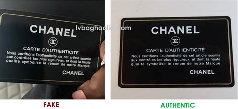 chanel id card fake|chanel authenticity card real.